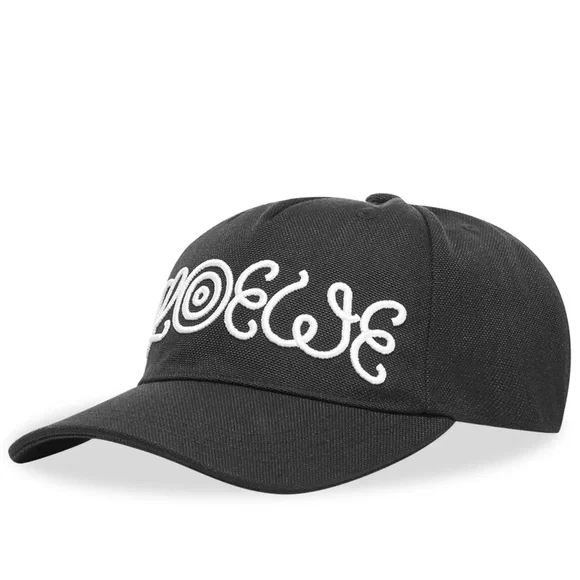 LOEWE アイボリー ロゴキャップ Cap in canvas White - LOEWE